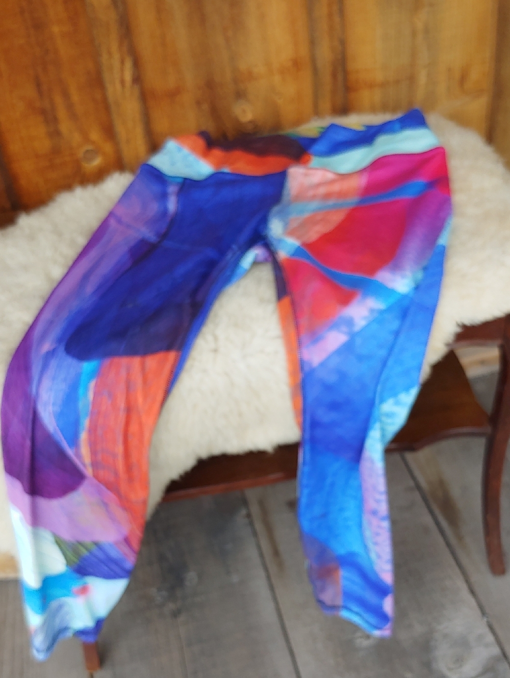 Vibrant Multicolor Women’s Leggings - Bold Abstract Print